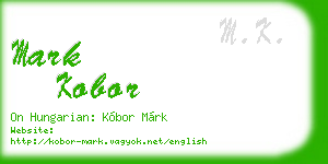 mark kobor business card