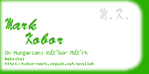 mark kobor business card